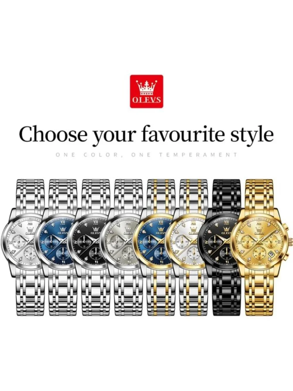 Stylish Two-Tone Women's Watch - Multifunctional Analog Quartz, Waterproof